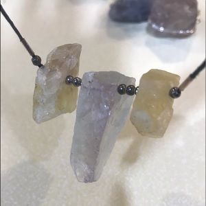 Hand made crystal necklace. Made by hand.